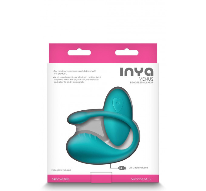 Виброяйцо с дистанционным пультом управления NS Novelties Inya Venus, бирюзовый