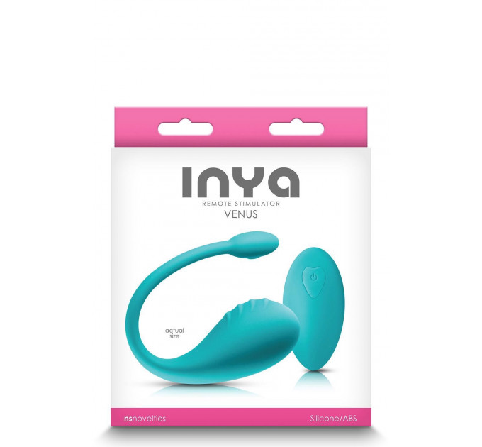 Виброяйцо с дистанционным пультом управления NS Novelties Inya Venus, бирюзовый