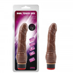 Вибратор Chisa Real Touch XXX реалистичный, коричневый, 19.5 х 3.3 см