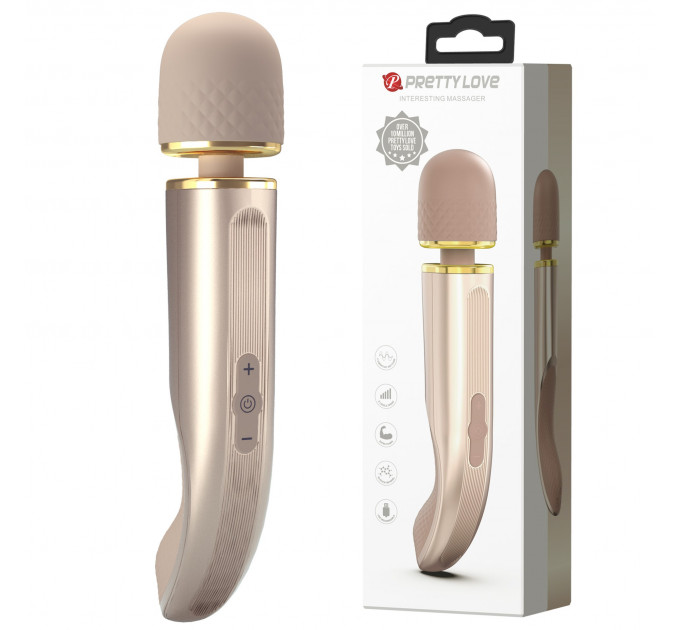 Вибромассажер микрофон PRETTY LOVE Interesting Massager Gold, 29 х 5.8 см