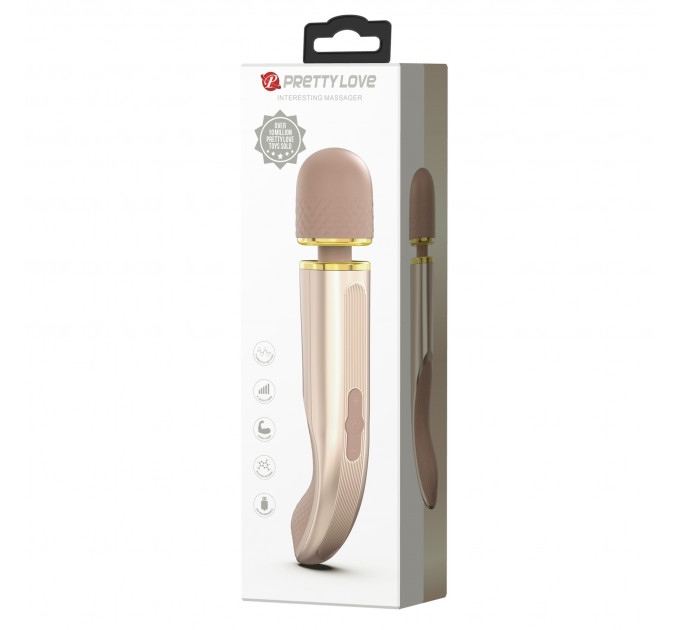 Вибромассажер микрофон PRETTY LOVE Interesting Massager Gold, 29 х 5.8 см