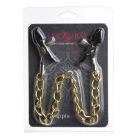 Зажимы на соски Lucky Bay Nipple play с длинной золотистой цепочкой