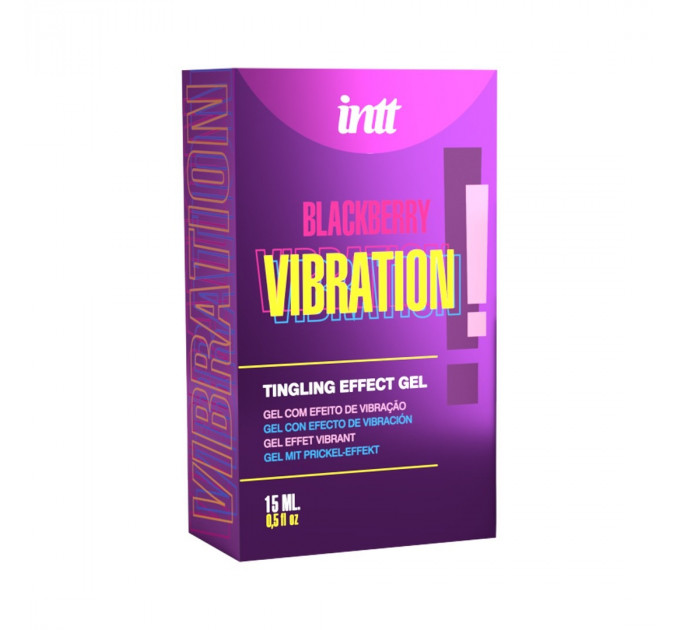 Рідкий вібратор Intt Vibration Blackberry з ароматом ожини, 15 мл