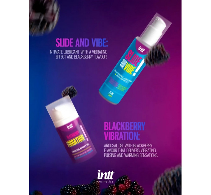 Рідкий вібратор Intt Vibration Blackberry з ароматом ожини, 15 мл