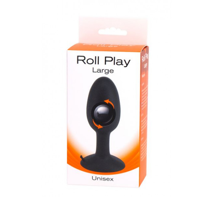 Анальная пробка с внутренним шариком ROLL PLAY LARGE BLACK