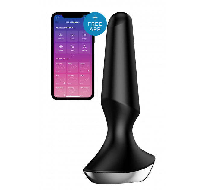 Анальная пробка с функцией управления с смартфона Satisfyer Plug-Ilicious, черный