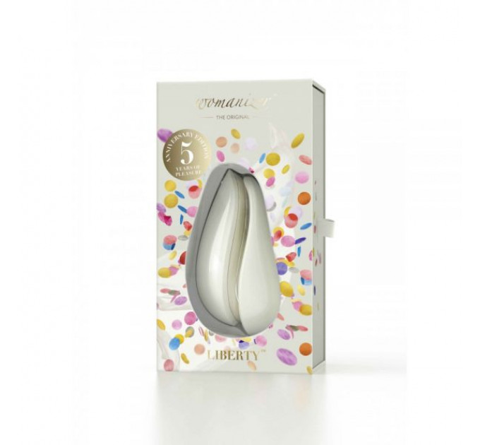 Безконтактний стимулятор клітора Liberty Anniversary Edition womanizer, White, Білий