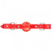 F61401 Кляп из экокожи BREATHABLE BALL GAG RED