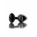 Анальна металева пробка M із чорним каменем Butt Plug With Diamond Jewel Taboom