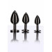 Анальна металева пробка M із чорним каменем Butt Plug With Diamond Jewel Taboom