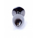 Анальная пробка с камнем Plug-Jewellery Dark Silver PLUG- Pink размер S