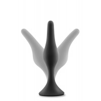 Анальна пробка витягнута Anal Adventures Blush, силіконова, чорна, 13.3 х 3 см