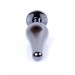 Анальная пробка из нержавеющей стали с камнем Plug-Jewellery Dark Silver BUTT PLUG- Light Blue