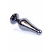 Анальная пробка из нержавеющей стали с камнем Plug-Jewellery Dark Silver BUTT PLUG- Light Blue