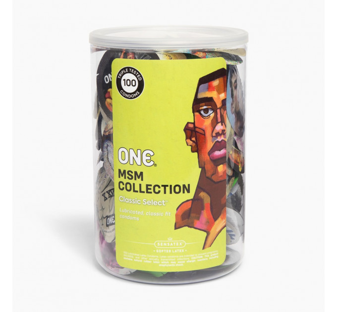 Банка презервативів ONE Classic Select MSM Collection, 100 шт