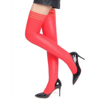 Панчохи еластичні Star Night з імітацією шкіри, червоні, XS-M Панчохи еластичні Star Night з імітацією шкіри, червоні, XS-M