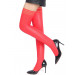 Панчохи еластичні Star Night з імітацією шкіри, червоні, XS-M