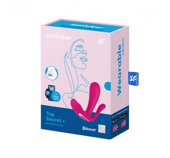 Подвійний вібратор Satisfyer Top Secret+ із додатком, рожевий