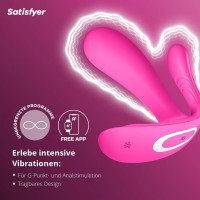 Подвійний вібратор Satisfyer Top Secret+ із додатком, рожевий