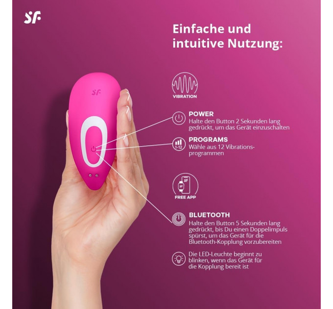 Подвійний вібратор Satisfyer Top Secret+ із додатком, рожевий