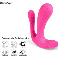 Подвійний вібратор Satisfyer Top Secret+ із додатком, рожевий