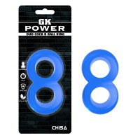 Эрекционное кольцо восьмерка Chisa GK Power, синее