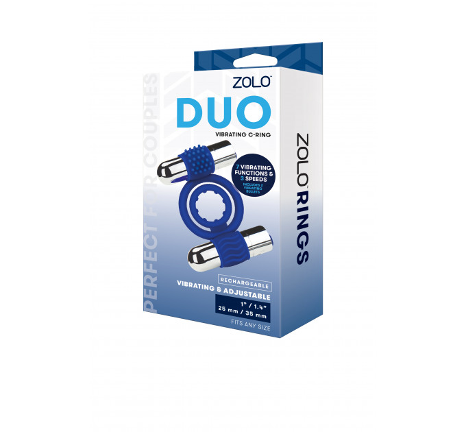 Эрекционное кольцо с вибрацией ZOLO DUO VIBRATING C-RING