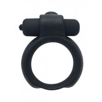 Эрекционное виброкольцо Toyz4Lovers с отростком-кроликом для клиторальной стимуляции, черное