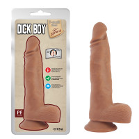 Фаллоимитатор с мошонкой на присоске Chisa T-skin ReaL Dick Boy, бежевый