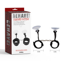 Фиксаторы для рук Chisa Behave! Tie Up Love Cuffs на присоске, черные