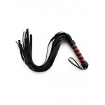 Флогер зі штучної шкіри Star Night з червоно-чорною ручкою, One Size