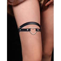 Гартер на ногу Star Night с заклепками и декором в виде сердца (без коробки)