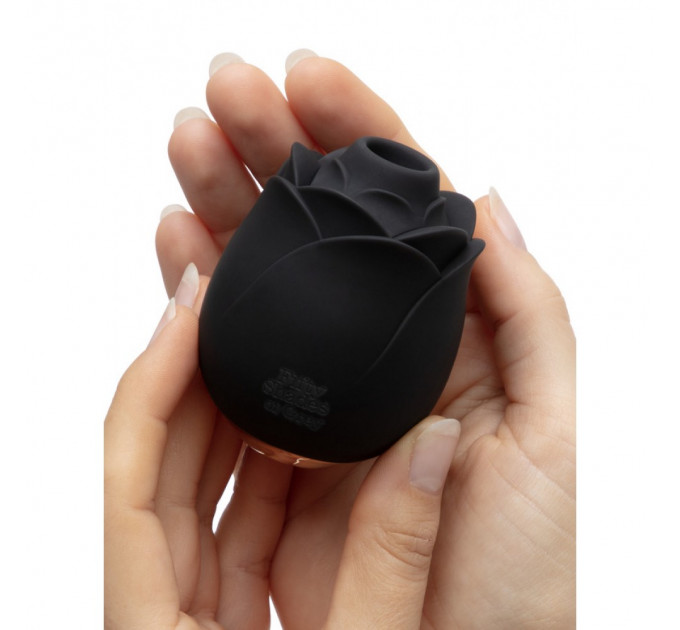 Клиторальный стимулятор в форме розы Fifty Shades of Grey Rose Clitoral Suction черного цвета