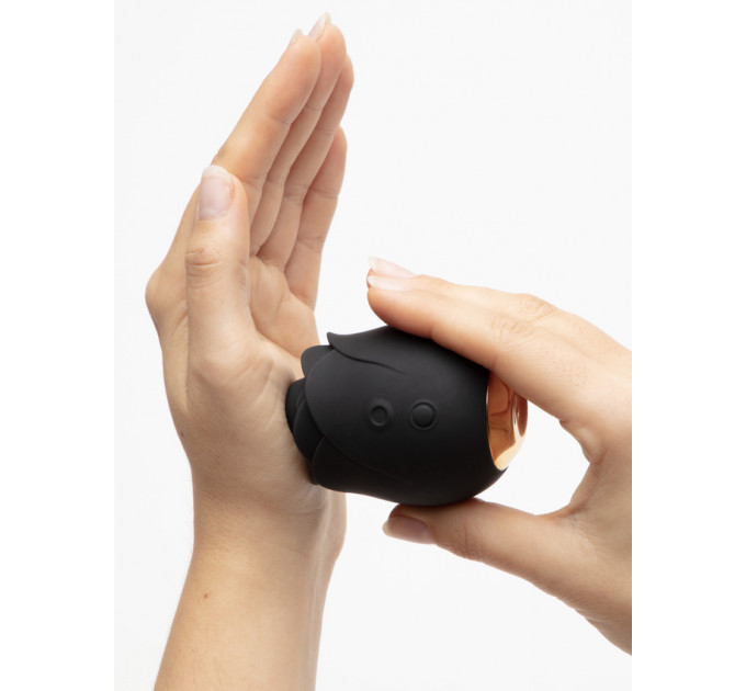 Клиторальный стимулятор в форме розы Fifty Shades of Grey Rose Clitoral Suction черного цвета