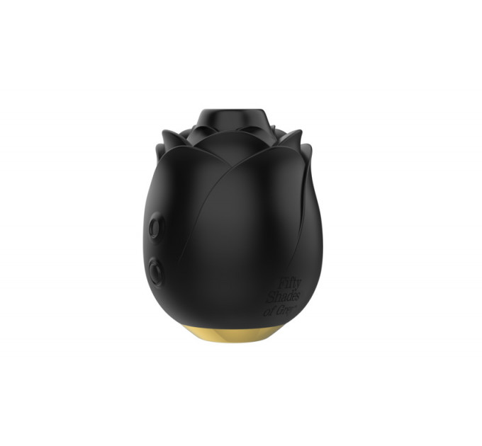 Клиторальный стимулятор в форме розы Fifty Shades of Grey Rose Clitoral Suction черного цвета