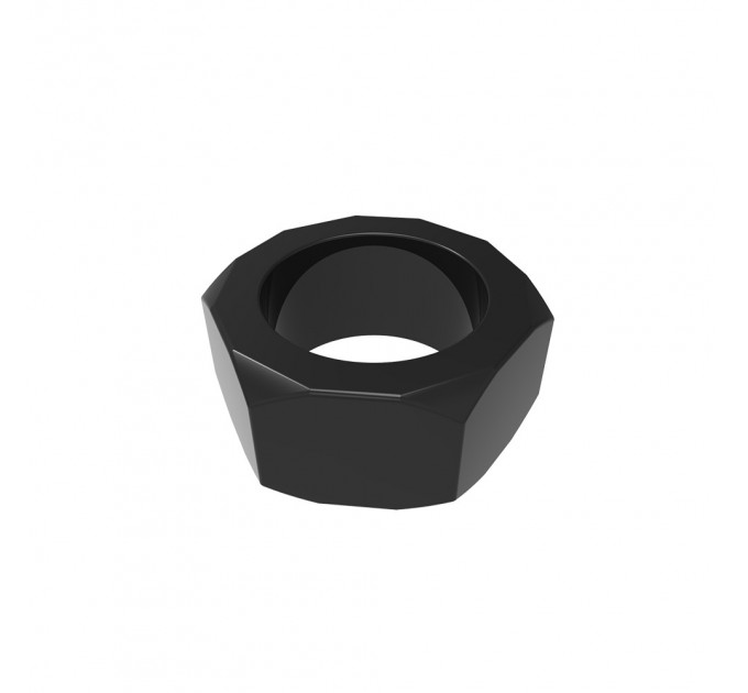 Кольцо эрекционное Chisa GK Power Nust Bolts Cock Ring в виде болта, черное