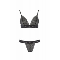 Комплект белья в сеточку GLAMISS SET black S/M - Passion
