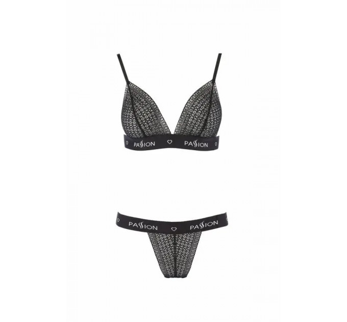Комплект білизни в сіточку GLAMISS SET black S/M - Passion