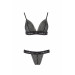 Комплект білизни в сіточку GLAMISS SET black S/M - Passion