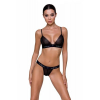 Комплект белья в сеточку GLAMISS SET black S/M - Passion