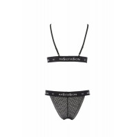 Комплект белья в сеточку GLAMISS SET black S/M - Passion