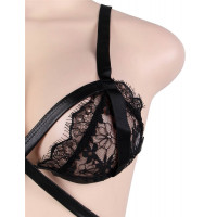 Мереживний комплект, ліф та трусики Star Night, чорний, 3XL-4XL