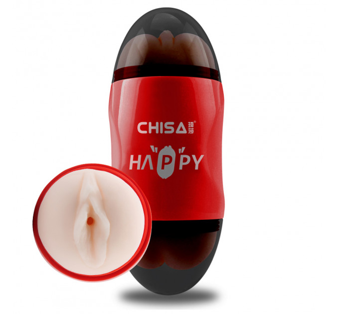 Мастурбатор двухсторонний Вагина и Рот Chisa Portable Happy Cup в колбе