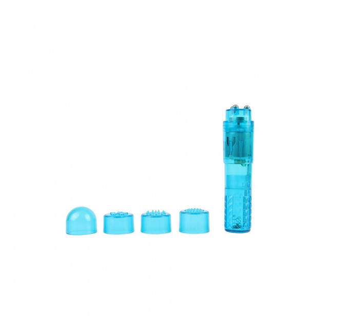 Мини-вибратор со сменными насадками Chisa Basic Luv Theory Ultimate Massager, голубой