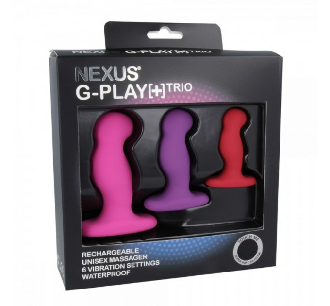 Набір анальних вібромасажерів із силікону Nexus, 3 шт.