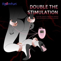 Набор БДСМ с электростимуляцией Roomfun Bondage Gear With Massager розовый