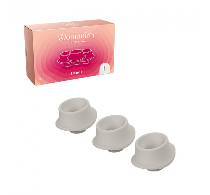 Змінні насадки Womanizer Premium, Eco, Classic, Liberty, Starlet 2, сірий, розмір L