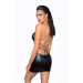 Платье короткое Noir Handmade F252 с декольте, черное, XXXL