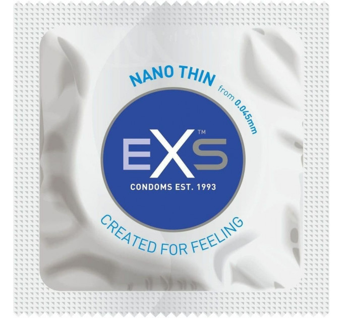 Презервативы ультратонкие из латекса EXS Nano Thin веганские (цена за упаковку, 12 шт.)