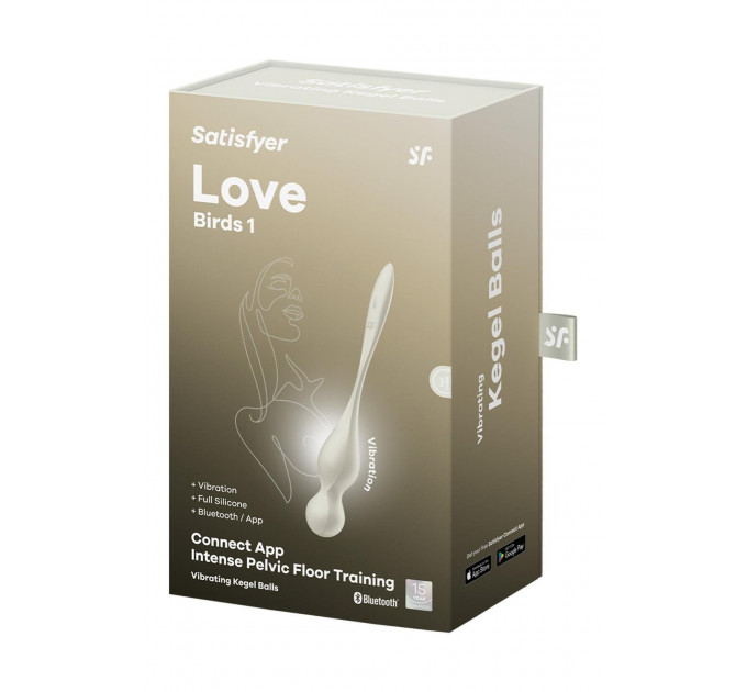 Смарт-шарики Кегеля Satisfyer Love Birds 1 с вибрацией, белые